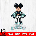 Seattle Kraken Style Minnie Disney Svg Eps Dxf Png File, Digital Download, Instant Download