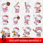 Seattle Mariners Hello Kitty Player Baseball MLB Bundle 12 SVG DXF EPS PNG FILE, MLB Bundle File Cut,Hello Kitty Digital Download,Instant Download, Silhouette