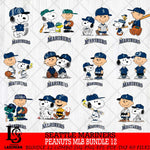 Seattle Mariners Peanuts MLB Bundle 12 Svg Eps Dxf Png File,Bundle MLB File Cut,Digital Download,Instant Download,MLB Svg Files