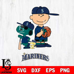 Seattle Mariners Peanuts baseball Svg Eps Dxf Png File, MLB File Cut,Digital Download,Instant Download,MLB Svg Files