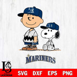 Seattle Mariners Snoopy and Charlie brown Smile Sport Svg Eps Dxf Png File, MLB File Cut,Digital Download,Instant Download,MLB Svg Files