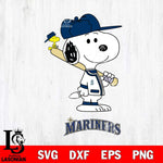 Seattle Mariners Snoopy sport Svg Eps Dxf Png File, MLB File Cut,Digital Download,Instant Download,MLB Svg Files