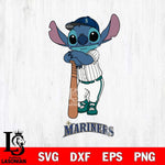 Seattle Mariners Stitch Baseball bat SVG DXF EPS PNG FILE, MLB File Cut, Digital Download,Instant Download, Silhouette, Stitch Cricut