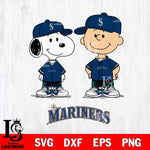 Seattle Mariners snoopy and charlie brown baseball Svg Eps Dxf Png File, MLB File Cut,Digital Download,Instant Download,MLB Svg Files