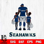 Seattle Seahawks 3 Father and son Rugby SVG DXF EPS PNG FILE,NFL SVG, Father day Digital Download,Instant Download, Silhouette