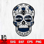 Seattle Seahawks Badass Mexico Skull SVG