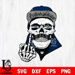 Seattle Seahawks Badass Skull PNG SVG