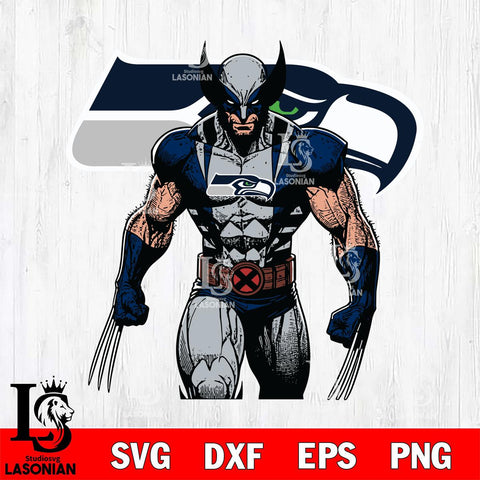 Seattle Seahawks Badass Wolverine Svg Eps Dxf Png File, Digital Download, Instant Download