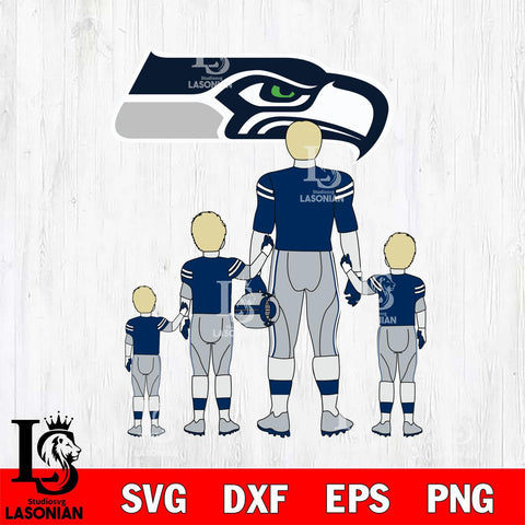 Seattle Seahawks Best Dad Ever , father day , DAD NFL 2 Svg Eps Dxf Png File, Digital Download, Instant Download