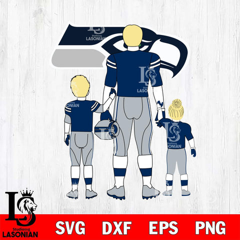 Seattle Seahawks Best Dad Ever , father day , DAD NFL 3 Svg Eps Dxf Png File, Digital Download, Instant Download