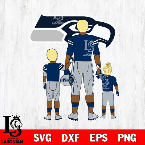 Seattle Seahawks Best Dad Ever , father day , DAD NFL 4 Svg Eps Dxf Png File, Digital Download, Instant Download