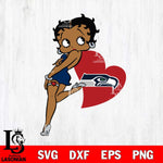 Seattle Seahawks Betty Boop Girl Love SVG Svg Eps Dxf Png File, Digital Download, Instant Download