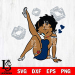 Seattle Seahawks Betty Boop Kiss And Lips SVG Svg Eps Dxf Png File, Digital Download, Instant Download