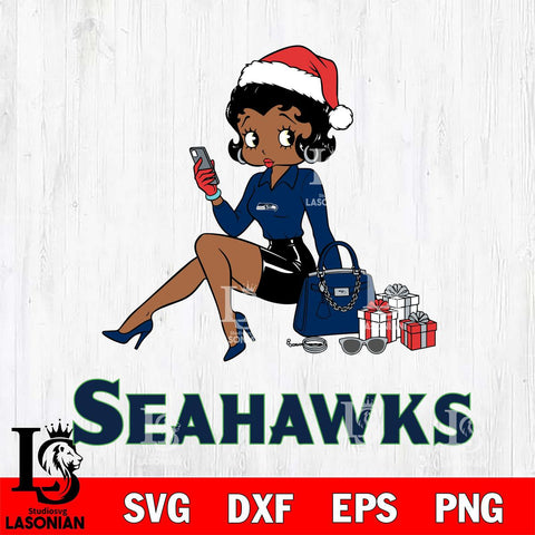 Seattle Seahawks Betty Boop Phone File Cut, NFL SVG DXF EPS PNG PDF File, Digital Download , Criucut , Silhouette