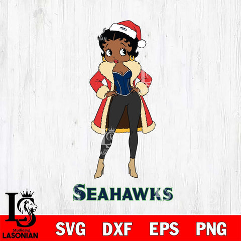 Seattle Seahawks Betty Boop Queen File Cut, NFL SVG DXF EPS PNG PDF File, Digital Download , Criucut , Silhouette