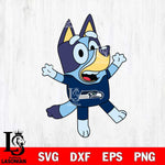 Seattle Seahawks Bluey 3 NFL Svg Eps Dxf Png File, Digital Download, Instant Download