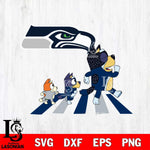 Seattle Seahawks Bluey 6 NFL Svg Eps Dxf Png File, Digital Download, Instant Download