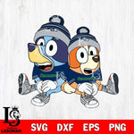 Seattle Seahawks Bluey & Bingo Football Svg Eps Dxf Png File, NFL svg, Digital Download, Instant Download