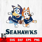 Seattle Seahawks Bluey Chilli NFL Svg Eps Dxf Png File, Digital Download, Instant Download