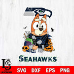 Seattle Seahawks Bluey Halloween NFL Svg Eps Dxf Png File, Digital Download, Instant Download