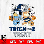 Seattle Seahawks Bluey Trick or Treat Halloween 2 Svg Eps Dxf Png File, Digital Download, Instant Download
