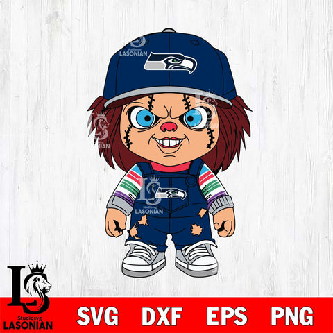 Seattle Seahawks Chucky Football Horror Halloween Svg Eps Dxf Png File, Digital Download, Instant Download