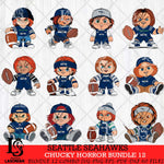 Seattle Seahawks Chucky Horror Bundle 12 SVG Svg Eps Dxf Png File, Bundle NFL svg, Digital Download, Instant Download