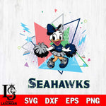 Seattle Seahawks Cute Daisy Duck Cheerleader SVG DXF EPS PNG FILE, Disney Father day File Cut,Digital Download,Instant Download,Disney Svg Files