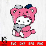 Seattle Seahawks Cute Hello Kitty 3 Svg Eps Dxf Png File, Digital Download, Instant Download