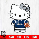 Seattle Seahawks Cute Hello Kitty Football 8 Svg Eps Dxf Png File, NFL svg, Digital Download, Instant Download
