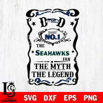 Seattle Seahawks Dad The Man The Myth The Legend Svg Eps Dxf Png File, Digital Download, Instant Download