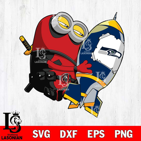 Seattle Seahawks Deadpool Minion Marvel Svg Eps Dxf Png File, Digital Download, Instant Download