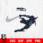 Seattle Seahawks Deadpool Nike Svg Eps Dxf Png File, Digital Download, Instant Download