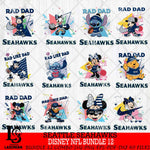 Seattle Seahawks Disney Rad Dad NFL Bundle 12 SVG DXF EPS PNG FILE, Father day File Cut,Digital Download,Instant Download,Disney Svg Files