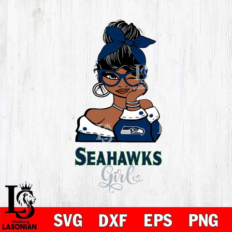 Seattle Seahawks Fan Girl Svg Eps Dxf Png File, Digital Download, Instant Download