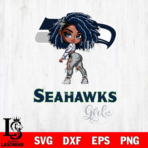 Seattle Seahawks Fan Girl Svg Eps Dxf Png File, Digital Download, Instant Download