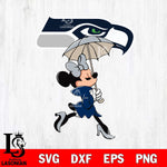 Seattle Seahawks Fancy Minnie Svg Eps Dxf Png File, Digital Download, Instant Download