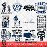 Seattle Seahawks Fathers Day NFL Bundle 12 Svg Eps Dxf Png File, Digital Download, Instant Download