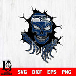 Seattle Seahawks Ferocious Skull SVG