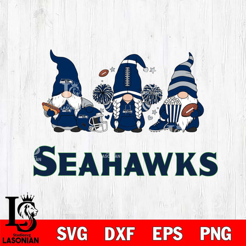 Seattle Seahawks Gnome Fan File Cut, NFL SVG, Digital Download , CHRISTMAS Criucut , Silhouette