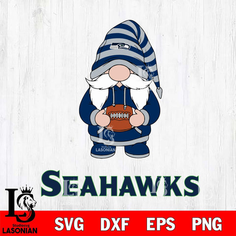 Seattle Seahawks Gnome Football File Cut, NFL SVG, Digital Download , CHRISTMAS Criucut , Silhouette