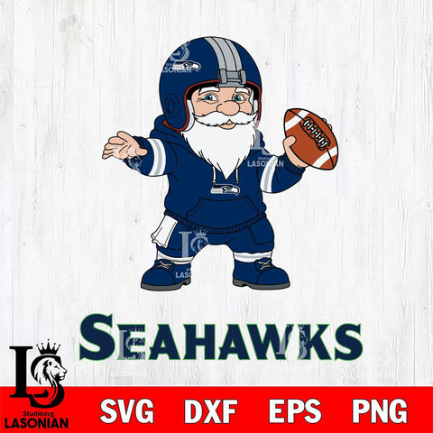 Seattle Seahawks Gnome football player File Cut, NFL SVG, Digital Download , CHRISTMAS Criucut , Silhouette