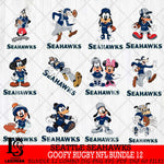 Seattle Seahawks Goofy Rugby NFL Bundle 12 SVG DXF EPS PNG FILE,NFL bundle svg ,Football Digital Download,Instant Download, Silhouette