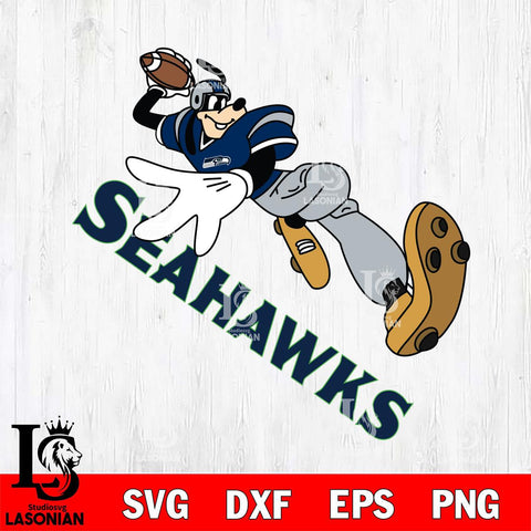 Seattle Seahawks Goofy rugby player SVG DXF EPS PNG FILE,NFL Cricut ,Football Digital Download,Instant Download, Silhouette