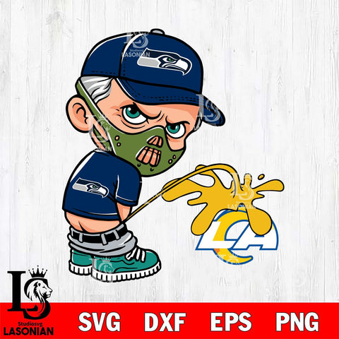 Seattle Seahawks Hannibal Lecter Piss On Los Angeles Rams Svg Eps Dxf Png File, Digital Download, Instant Download