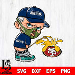 Seattle Seahawks Hannibal Lecter Piss On San Francisco 49ers Svg Eps Dxf Png File, Digital Download, Instant Download