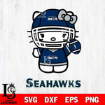 Seattle Seahawks Hello Kitty Nfl 1 Svg Eps Dxf Png File, Digital Download, Instant Download
