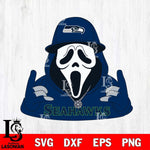 Seattle Seahawks Horror Character Ghostface Sport Svg Eps Dxf Png File, Digital Download, Instant Download