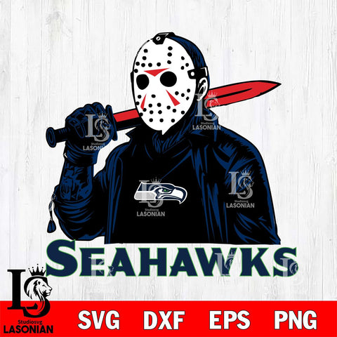 Seattle Seahawks Jason Voorhees Horror 12 Svg Eps Dxf Png File, NFL svg, Digital Download, Instant Download