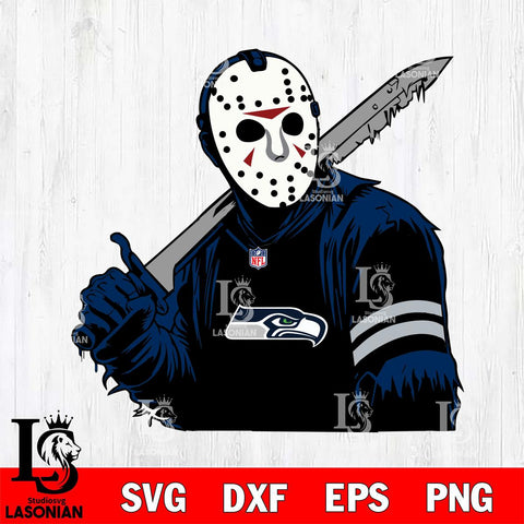 Seattle Seahawks Jason Voorhees Horror 7 Svg Eps Dxf Png File, NFL svg, Digital Download, Instant Download